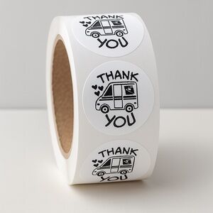 100 Thank You USPS Sticker, Thank You Sticker, Postal Mailbox Sticker
